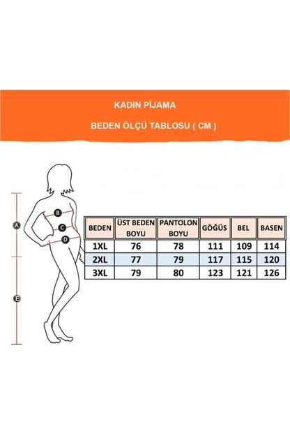 Büyük Beden Viskon Kısa Kollu Kapri Pijama Takımı