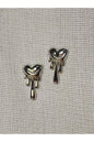 Gold Dripping Heart Drop Earrings