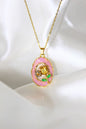 Pearl Tulip Medallion Necklace – 49 cm Chain