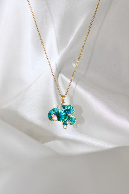 Pearl Oyster Shell Pendant Necklace – 49 cm Chain