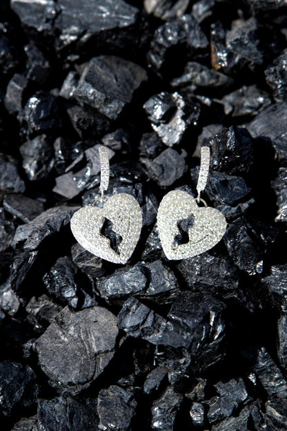 Luxury Crystal Heart Dangle Earrings