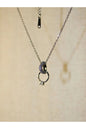 Gold Full Crystal Heart Necklace with Solitaire Detail – 44 cm