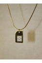 Gold SIM Card Pendant Necklace – Unisex Italian Chain 44 cm