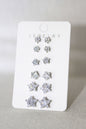 Crystal Star Stud Earrings – Unisex, 6 Sizes