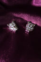 Tiger Head Earrings with Green Stone Eyes – Unisex