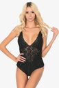 Plus Size Floral Lace Babydoll Lingerie