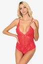 Plus Size Floral Lace Babydoll Lingerie